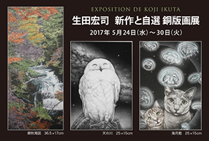 EXPOSITION DE KOJI IKUTA 生田宏司 新作と自選 銅版画展